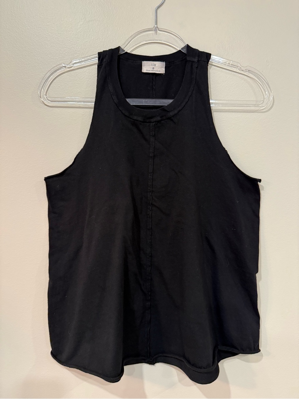 Anthropologie T.La Black Mock Neck Trapeze Swing Tank Top Small